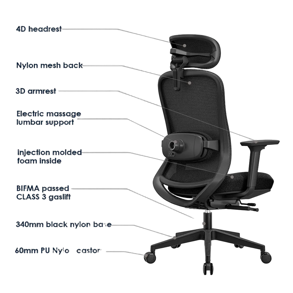 Thumbnail for Premium ErgoChair - Black